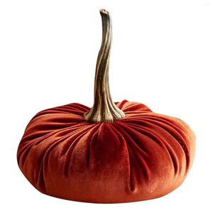 Kussenfluweel pompoen ornamenten handgemaakte decoratie herfst Halloween Decors pompoenen kleine schuim Thanksgiving tafel decor