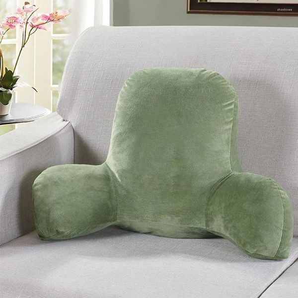 Oreiller velours lecture canapé taille peluche repos décor bras dos facile maison propre fermeture éclair soutien lombaire Hea K9v4