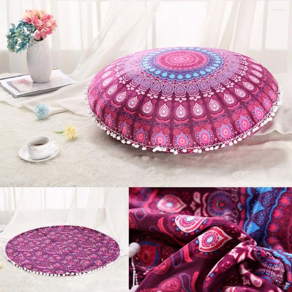 Housse de coussin ronde en velours, taie d'oreiller décorative pour canapé, décoration de maison, chambre, taies d'oreiller de chaise, Mandala Boho, 45 75cm