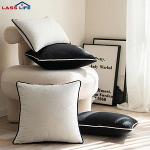 Kussen Velvet Soft Cover Decoratieve kussens Gooi Case Zwart Wit Nordic Home Decor Woonkamer Sofa Seat Kussensloop