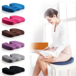 Oreiller velours siège de voyage mousse à mémoire U forme chaise de Massage voiture bureau ménage sol Pad Gadget