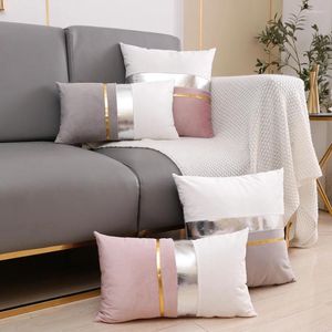 Kussenfluweel trendy cover decoratieve worpdeksels voor bank woonkamer woning decor kast pink grijs