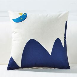 Pillow Village Style de 45 cm cuadrado con núcleo de cubierta de cintura trasera interna para silla de cama sofá coche de algodón de alta calidad