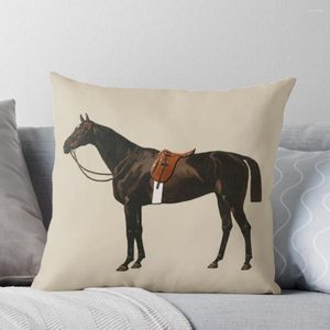 Almohada Vintage Equestrian Saddled Riding Horse Throw Funda de almohada Fundas de sofá para sofás