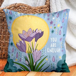 Oreiller Vintage couverture florale soleil pluie plante bohême taie d'oreiller maison canapé chaise esthétique chambre décor