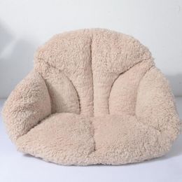 Oreiller chaud canapé taille et siège en peluche de coquille de mer pour la chaise de voiture de bureau à domicile voyage arrière Almofada