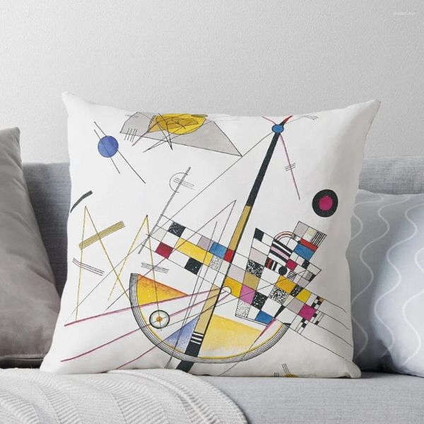 Almohada Wassily Kandinsky funda de tiro de tensión delicada para sofá personalizado