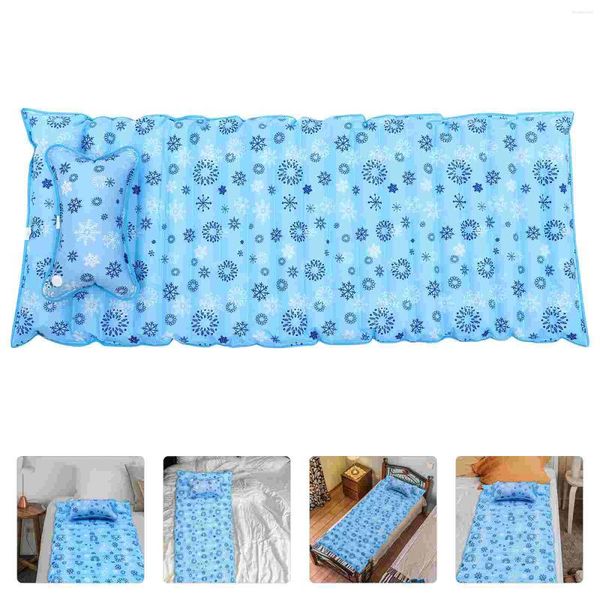 Almohada Almohadilla de agua Colchón Estera Cama Verano Enfriamiento Hielo Dormir Fresco Camping Tienda de aire Inyección Frío Sueño Inflable