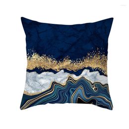 Kussen aquarel marmeren afdrukkas vierkant deksel oceaan gooi polyester kantoor bank kussens huizen de coussin