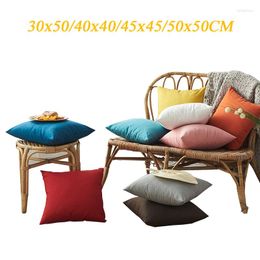 Almohada impermeable funda de almohada de lino 30x5 0/40x4 0/45x4 5/50x50 cm azul verde gris hogar patio decoración al aire libre sofá cubierta