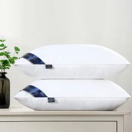 Oreiller Blanc rebond oreiller couleur unie doux confortable chambre lit sommeil oreiller 5 étoiles el maison unique adulte oreiller literie 231129