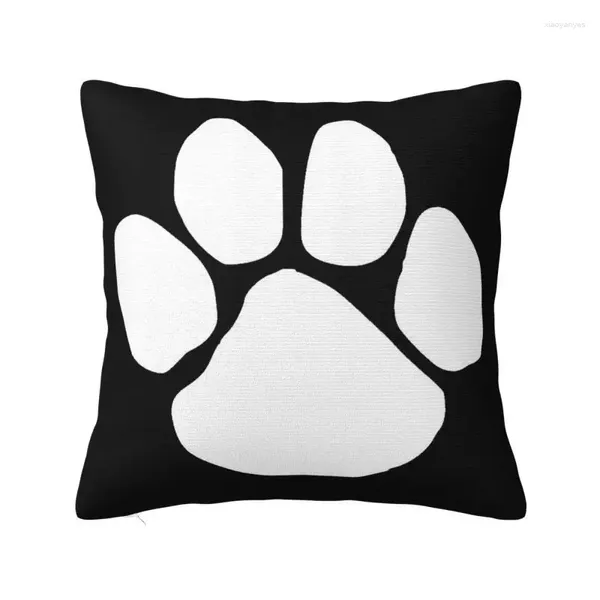 Fundas de almohada con estampado de perro blanco, funda cuadrada para sofá y sala de estar, 45x45cm