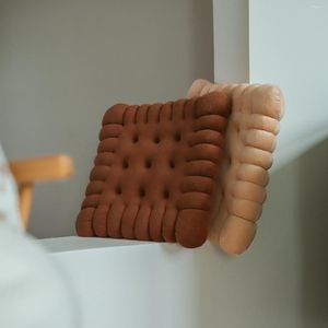 Oreiller hiver salon chaise Tatami Biscuit forme mignon couleur unie chambre fille décoration bureau