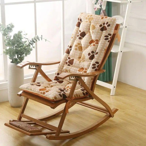 Almohada invierno espesar felpa reclinable mecedora larga para al aire libre tumbona banco tatami estera hogar sofá silla de oficina suave