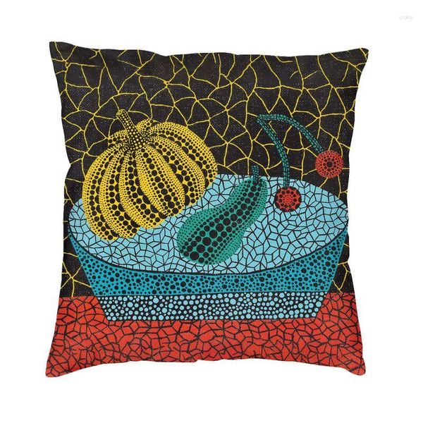 Oreiller Yayoi Kusama Art couvre canapé maison décorative carré jeter couverture 45x45cm citrouille abstraite taie d'oreiller Dakimakura