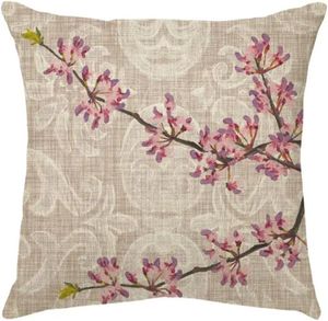 Kussen gele worp boerderij kussensloop roze patroon decoratief huis linnen stoel cover decor sofa bed woonkamer cadeau