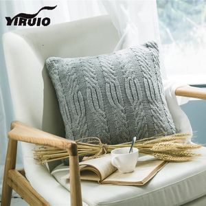 Oreiller yiruio luxe tricot texture texture moderne décorative canapé chaise de voiture de voiture couverture de couverture décor élégant côte