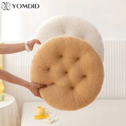 Kussen yomdid koekje vorm pluche ronde kussens zachte creatieve kussenstoel autostoel kussens decoratief koekje tatami sofa achter kussen
