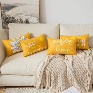 Oreiller tu es ma Sun Daisy Happy Bird Yellow Couverture de couverture du canapé pour la maison peut être personnalisée 30 50 40 60