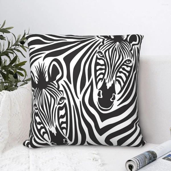 Almohada Zebra Pareja Throw Case Art Short Plus Cubiertas para el hogar Sofá Silla Mochila decorativa