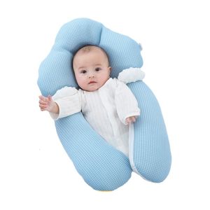 Kussens 0-6 maanden geboren baby anti-schrikcomfort Slapen vaste kleur kussen katoenvormige correctie 230309