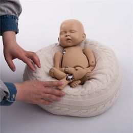 Oreillers 1 PC né bébé oreillers ronds pour photographie Prop Studio Poser accessoires posant pouf oreiller 230705