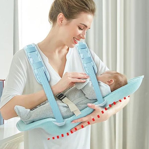 Oreillers Oreillers d'allaitement pour bébé sangle de soutien né sommeil oreiller d'alimentation infantile Anti-crachat lait oreiller d'allaitement câlin artefact coussin 231031