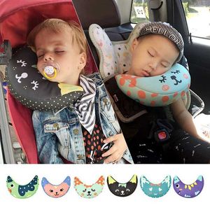 Oreillers bébé voiture ceinture de sécurité épaulière enfant siège oreiller enfant cou coussin lune forme enfant tête Protection sommeil oreiller sur voiture x0726