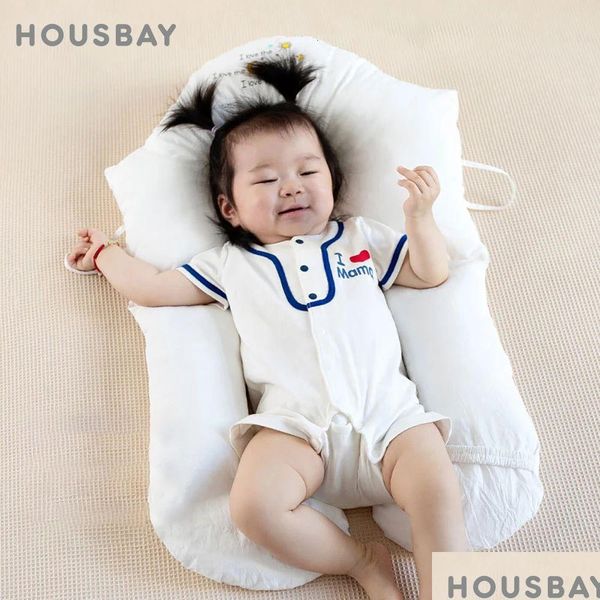 Almohadas Almohada para bebé Nacido Transpirable Comfort Guard Slee Head Protection Pad Cojín para dormir 230630 Drop Entrega DHHEX