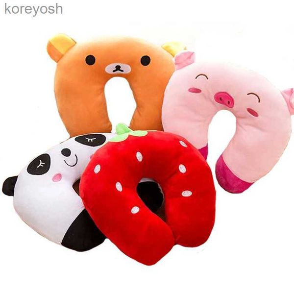 Almohadas Almohada para bebé Diseño de animales múltiples Felpa Súper suave Niños Reposacabezas Protector de cuello Juguetes de viaje para 0-4 años YYT101L231116