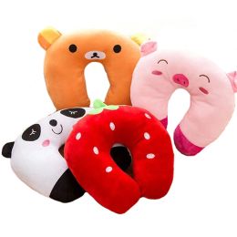 Oreillers Baby Oreiller Multianimals Design en peluche Super Soft Kids Headwistrest Neck Protector Travel Toys pendant 04 ans YYT101