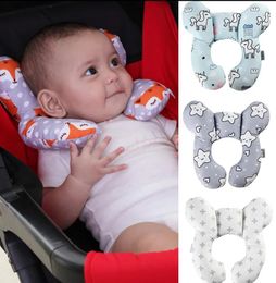 Almohadas Almohada para bebé Protección Viaje Asiento de automóvil Soporte para la cabeza y el cuello Recién nacido Reposacabezas en forma de U Almohadilla para niños de 0 a 3 años Entrega de caída OT4M2