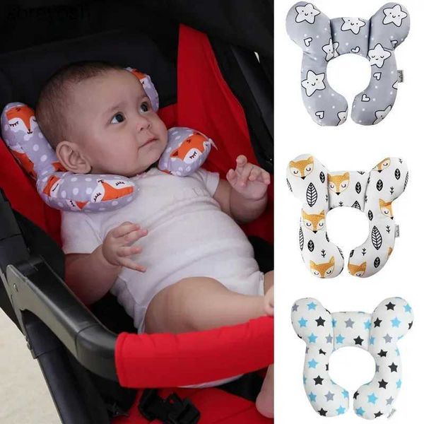 Almohadas Almohada para bebé Viaje protector Asiento de coche Cabeza Soporte para el cuello Almohadas Niños recién nacidos Reposacabezas en forma de U Cojín para niños pequeños 0-3 años L231107