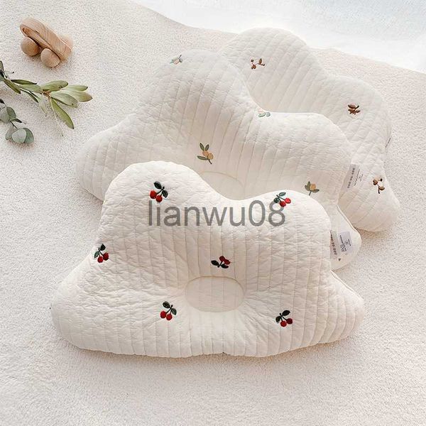 Almohadas Almohadas para bebés Oso de dibujos animados lindo Oliva Coreano Bordado Algodón Almohada infantil transpirable x0726