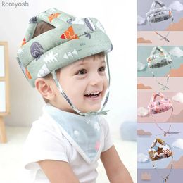 Oreillers Casque de sécurité pour bébé Protection de la tête Couvre-chef Coussin anti-chute pour tout-petits Les enfants apprennent à marcher Casquette anti-collision Casquette respirante réglableL231107