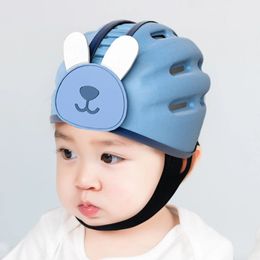 Oreillers bébé casque de sécurité Protections chapeau dessin animé pare-chocs sécurité respirant pour enfant en bas âge marche ramper enfants casquette 231031