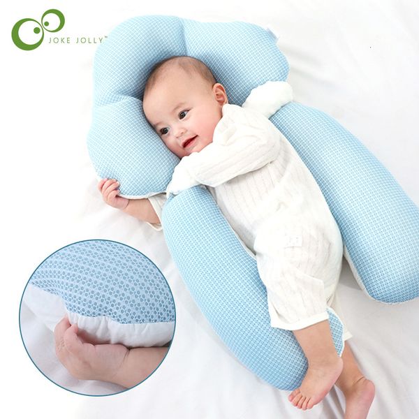 Oreillers né oreiller de la tête de tête correction position de sommeil Fixation bébé apaisant les articles de protection de lit d'oreiller pour 0-3 ans xpy 230309