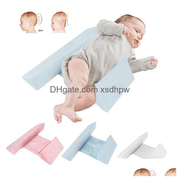 Oreillers Born Side Oreiller Support réglable Positionneur de sommeil pour bébé Prévenir la forme de la tête plate Anti-rouleau Wedge Soins de la literie pour bébé 220718 Dhbry