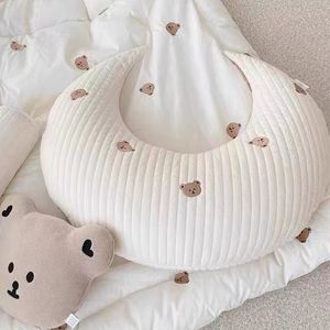 Almohadas nacidas Almohada para dormir Lado de la luna Algodón Aceitunas Oso Almohada de dibujos animados Bebé Anti-caída Cojín para dormir Habitación de los niños Po Prop 230309