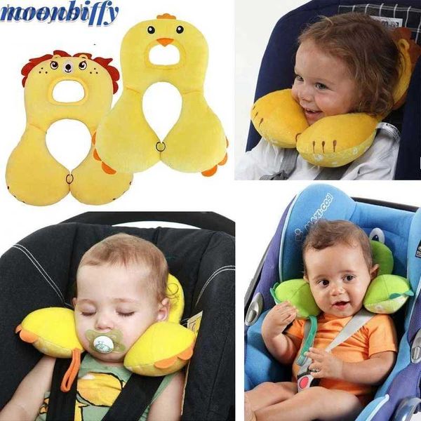 Almohadas Animal de dibujos animados para bebé, almohada moldeadora para coche infantil, reposacabezas para dormir, protección para el cuello, almohadas en forma de U, accesorios para cochecito infantL231116