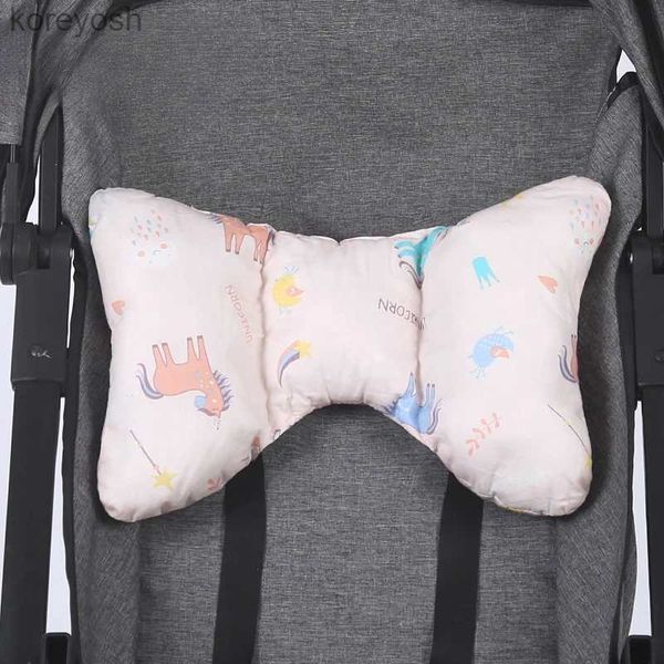 Oreillers coton mignon papillon bébé tête oreiller pour nouveau-nés poussette panier cou garde antichoc infantile accessoires L231107