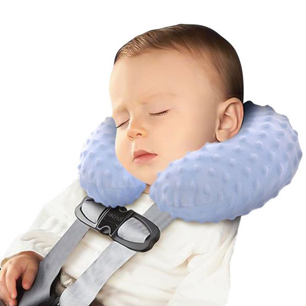 Almohadas Drop Baby Vuelo Viaje Cuello Almohada Inflado Desmontable Forma de U Asiento para niños Coche Cabeza fija Lavable Almohada de felpa corta 230309