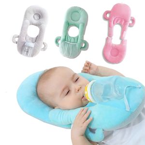 Oreillers Bébé Apprentissage Oreiller D'allaitement Coussin Main Libre Porte-Bouteille Coton Bébé Lait Alimentation Tasse Support 221205