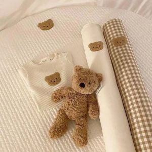 Oreillers INS Korean Bear Baby Bumper Bed Crib Cribet Protecteur