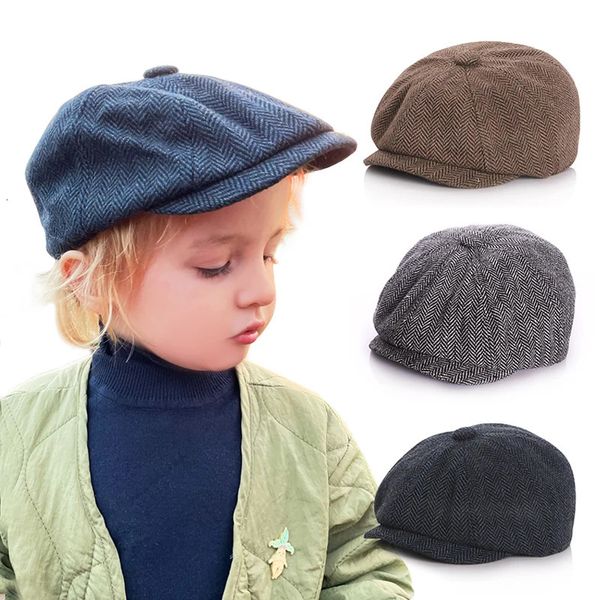 Oreillers enfants chapeau pour fille et bébé garçon enfants béret casquettes vêtements octogonaux né pographie accessoires enfant 231030