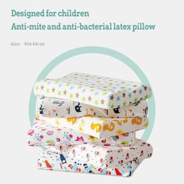 Oreillers Enfants Oreiller Latex Naturel Lit Bébé Pour Dormir Dessin Animé Impression Enfants Chambre Sommeil 0-12 Ans 221018