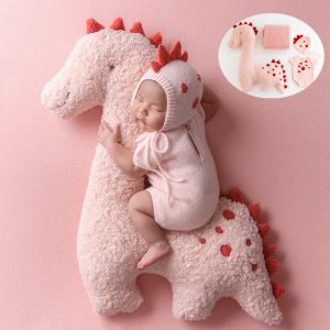 Oreillers Newborn Photography Vêtements Dinosaur Chatte de saut