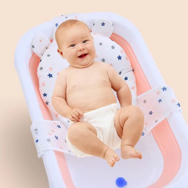 Oreillers Portable bébé baignoire coussin né anti-dérapant tapis siège infantile flottant er baignoire coussin douche soutien oreiller 230301