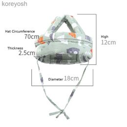 Almohadas Suave Cómodo Cabeza Protección de seguridad Sombreros ajustables Bebé Gorro para niños pequeños Sombrero protector anticolisión Casco de seguridad para bebésL231105