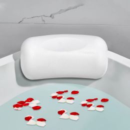 Kussens spa badkussen, niet -slip badstang headstang zachte waterdichte badkussens met zuigbekers gemakkelijk te reinigen badkamer accessoires
